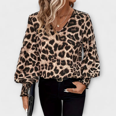 Stylish Leopard Print Blouse