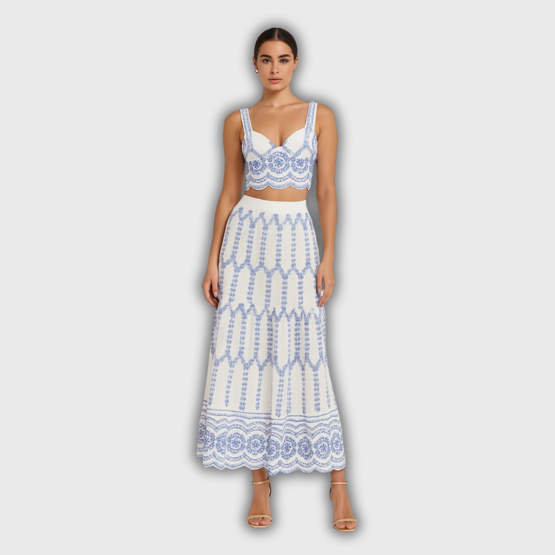 Solene - Printed Tie-Back Set