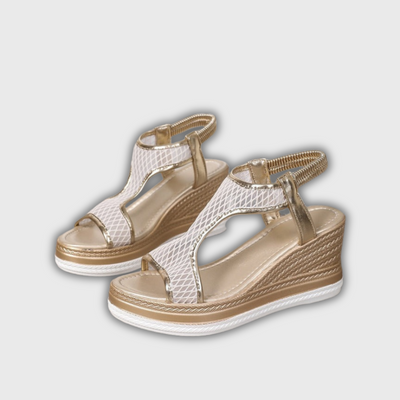 Elegant orthopedic slip-on wedge sandals for women