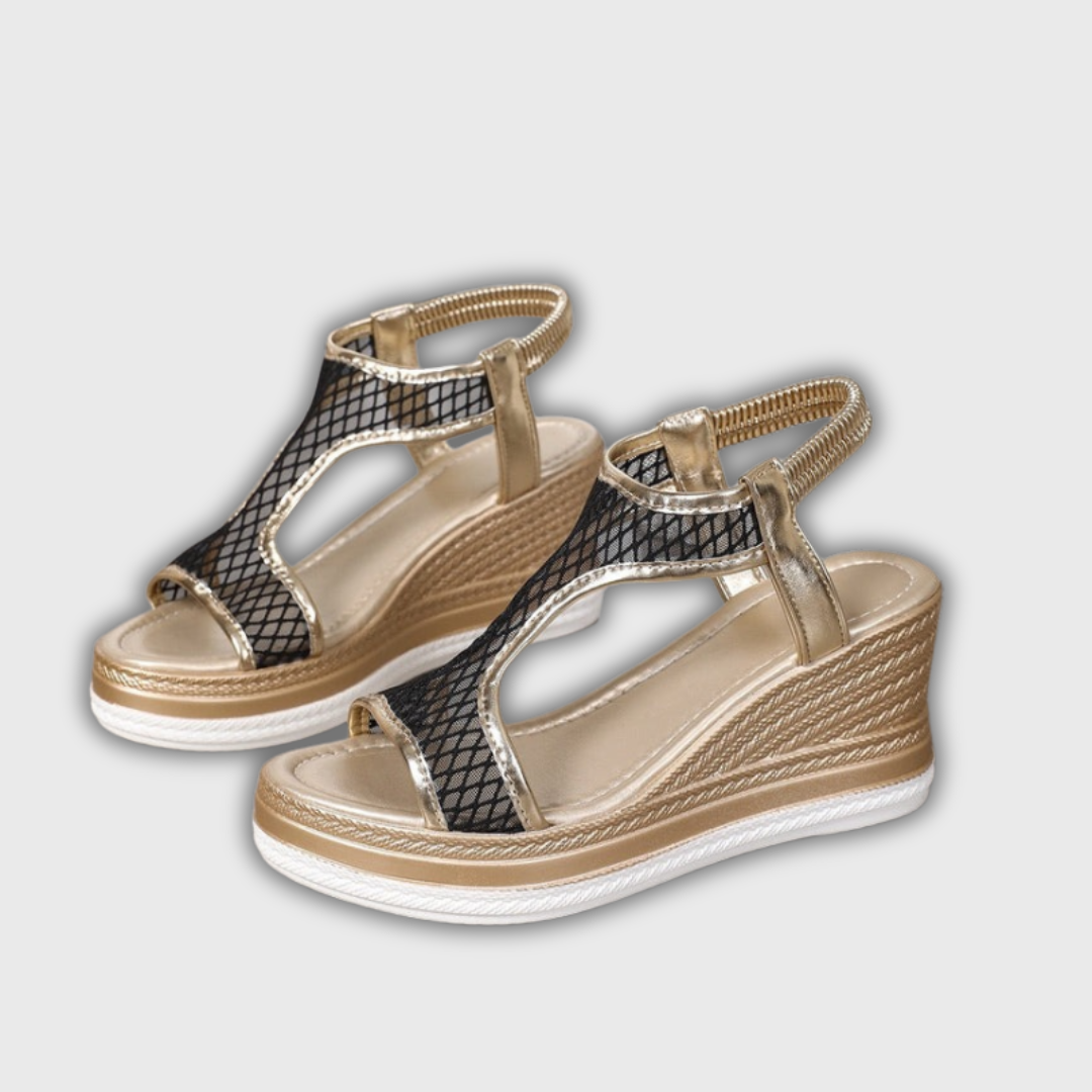 Elegant orthopedic slip-on wedge sandals for women