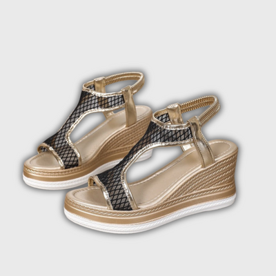 Elegant orthopedic slip-on wedge sandals for women