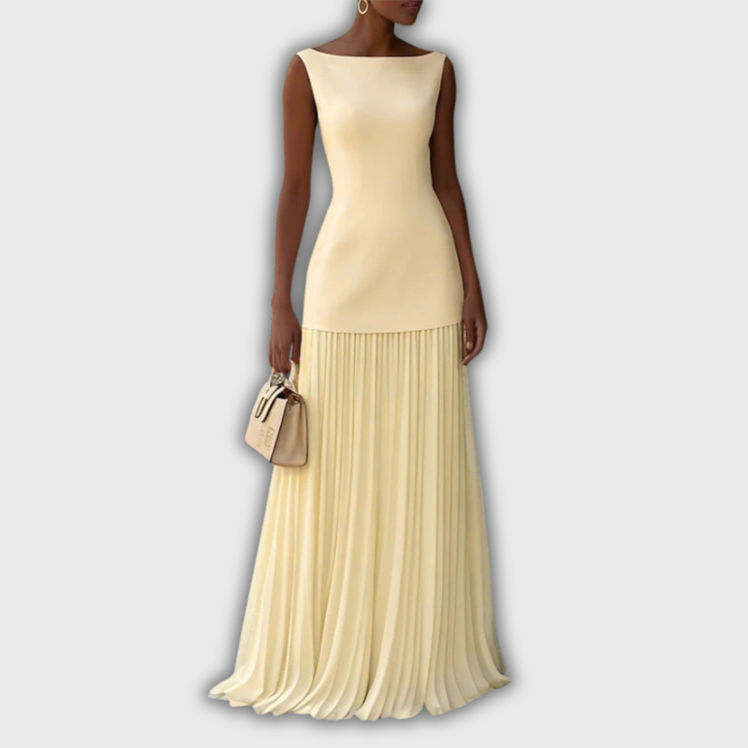 Marjorie - Pleated Maxi Dress