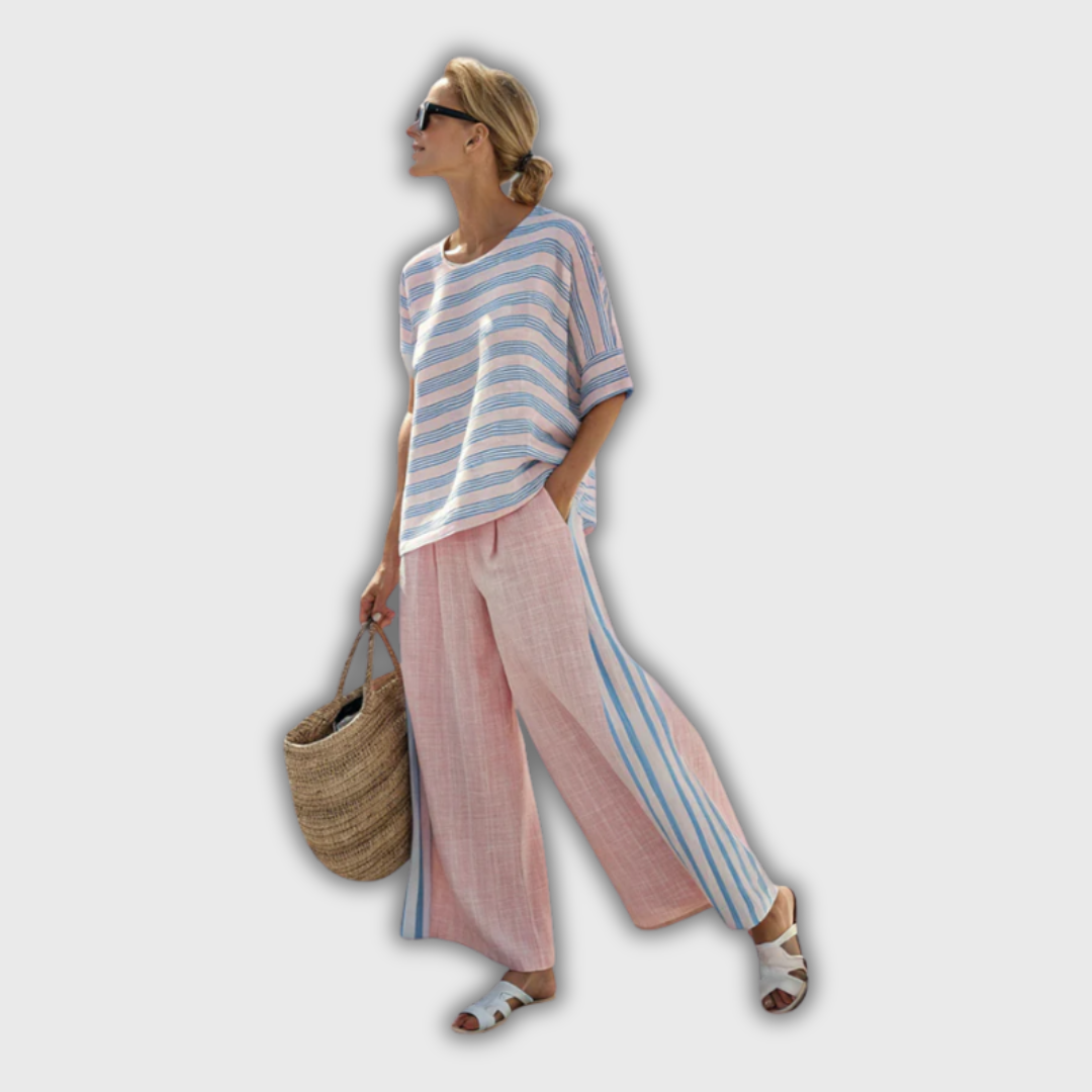Rose |  Linen Set in Soft Pastel Pink