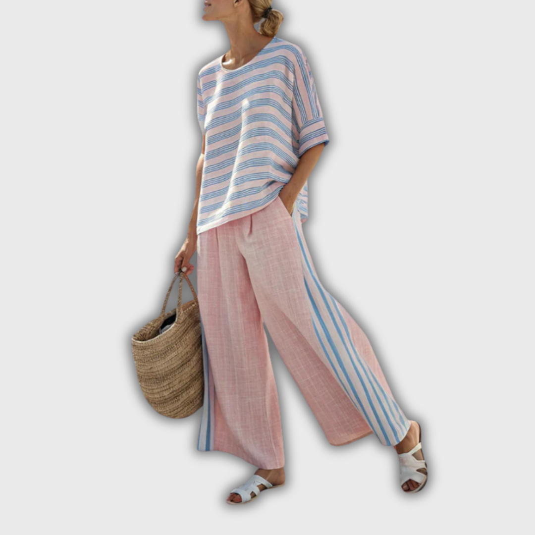 Rose |  Linen Set in Soft Pastel Pink
