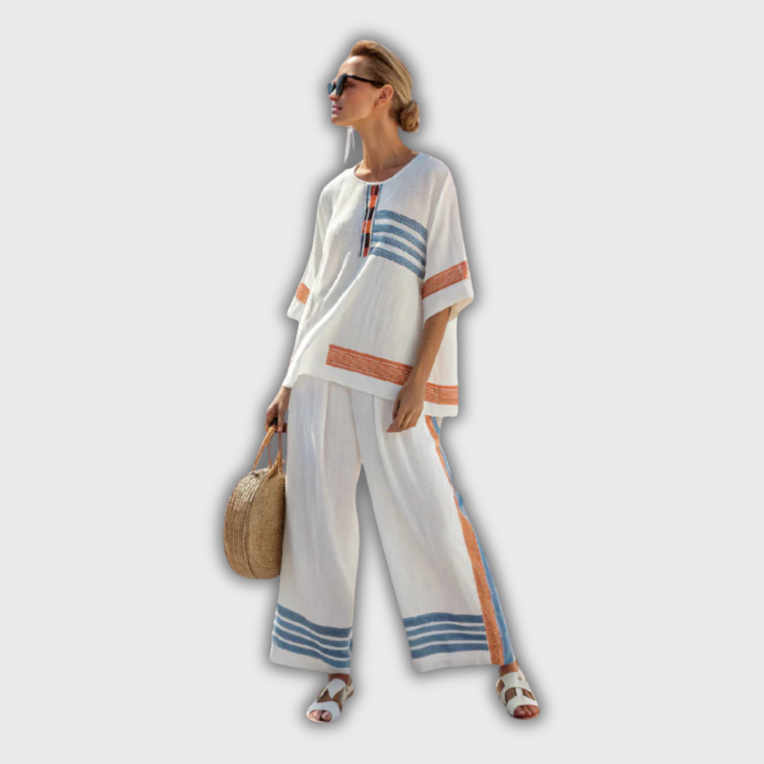 Celia | White Linen Set