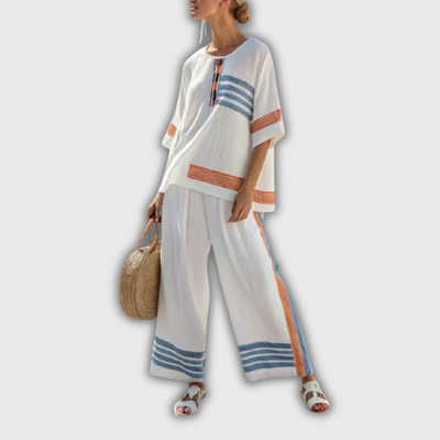 Celia | White Linen Set