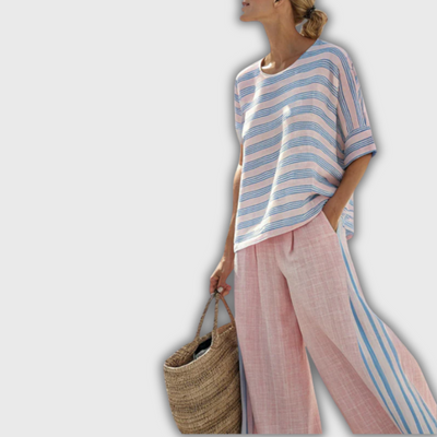 Rose |  Linen Set in Soft Pastel Pink