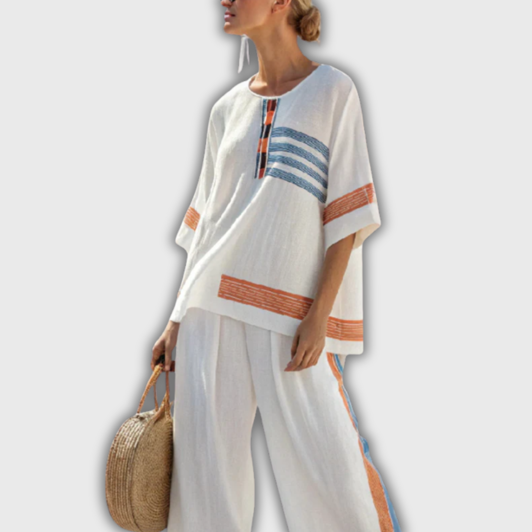 Celia | White Linen Set