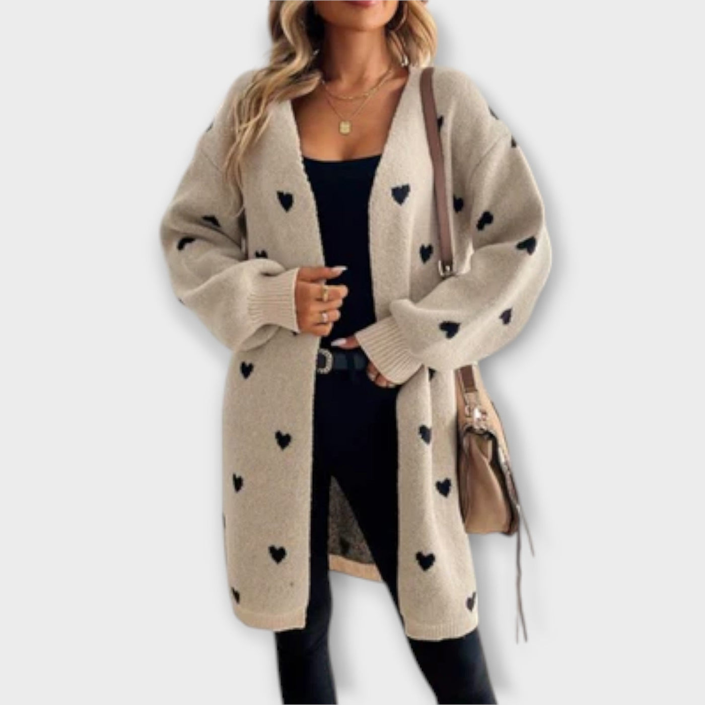 Julia – Cardigan with Heart Pattern