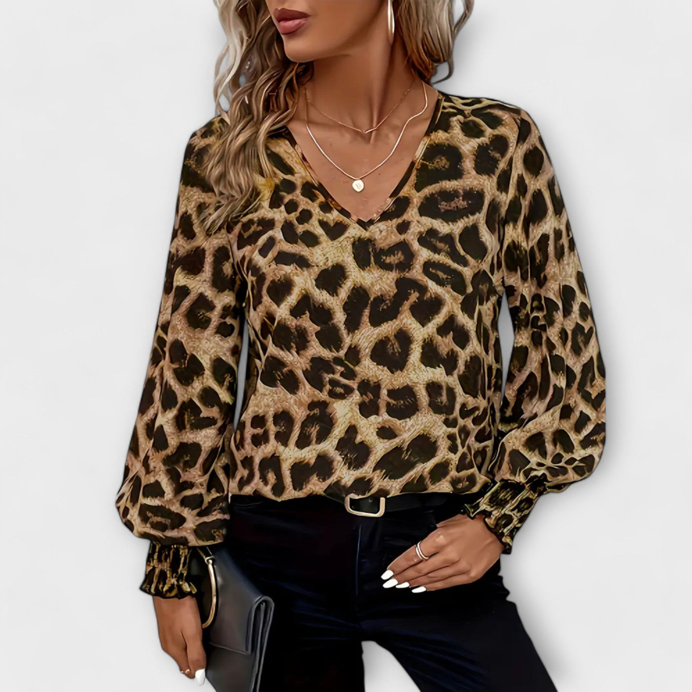 Stylish Leopard Print Blouse