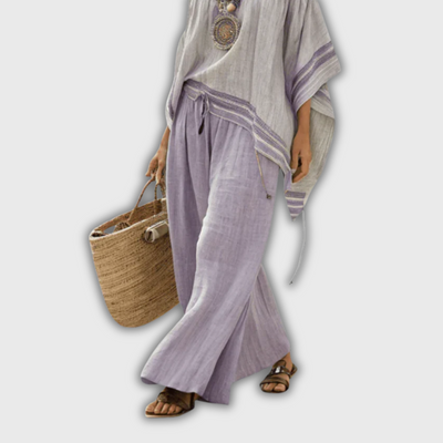 Lilia | Off-Shoulder Linen Set