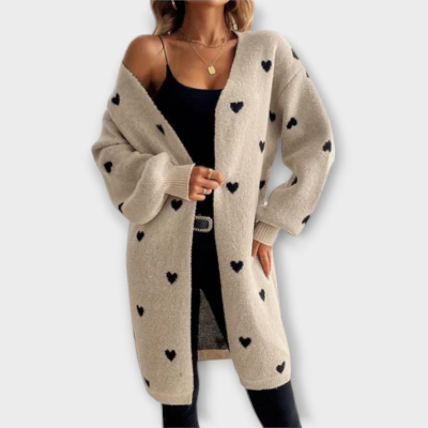 Julia – Cardigan with Heart Pattern