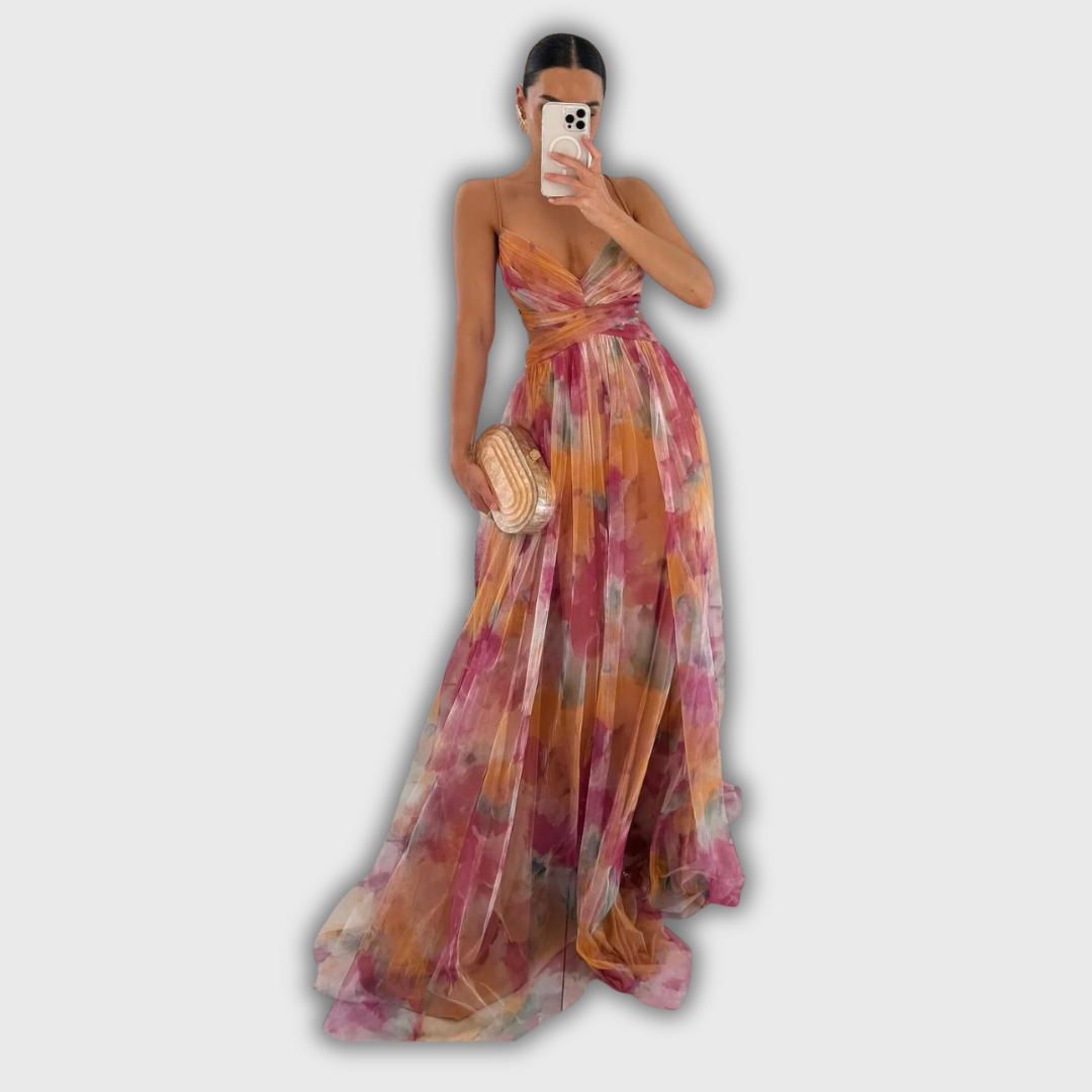 Giselle – Enchanting Maxi Dress with Floral Print