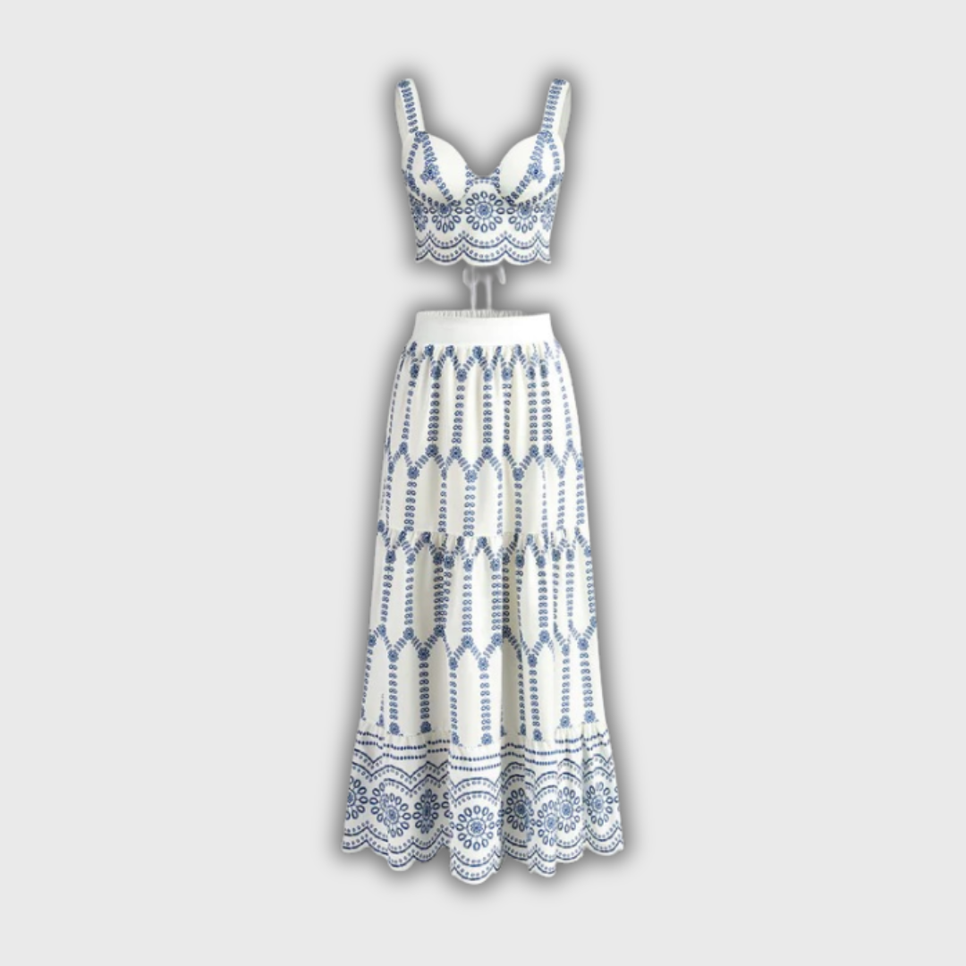 Solene - Printed Tie-Back Set