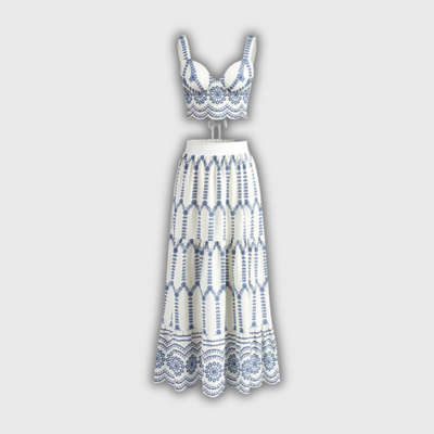 Solene - Printed Tie-Back Set