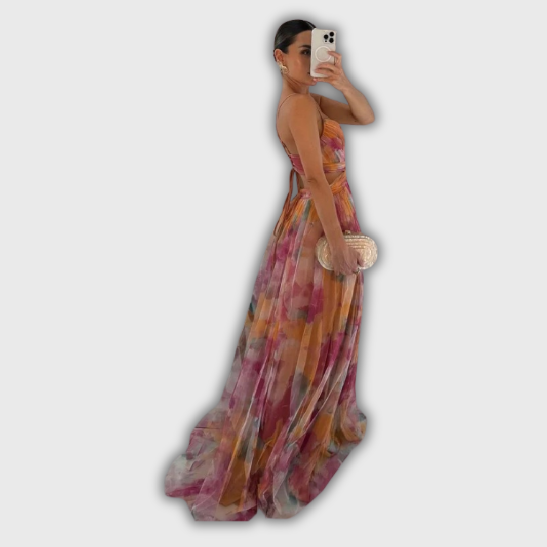 Giselle – Enchanting Maxi Dress with Floral Print