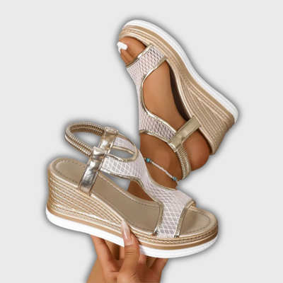 Elegant orthopedic slip-on wedge sandals for women