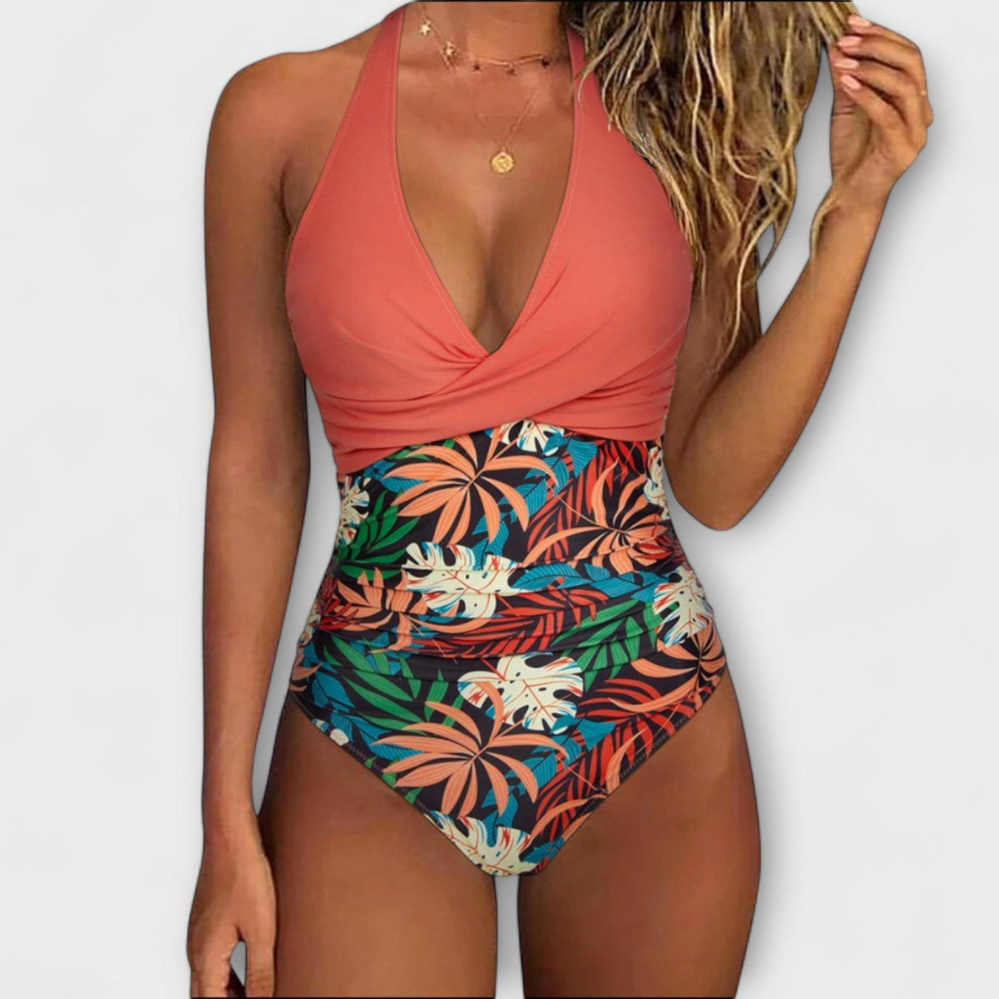 Florence – Elegant Women's Swimsuit with V-neck