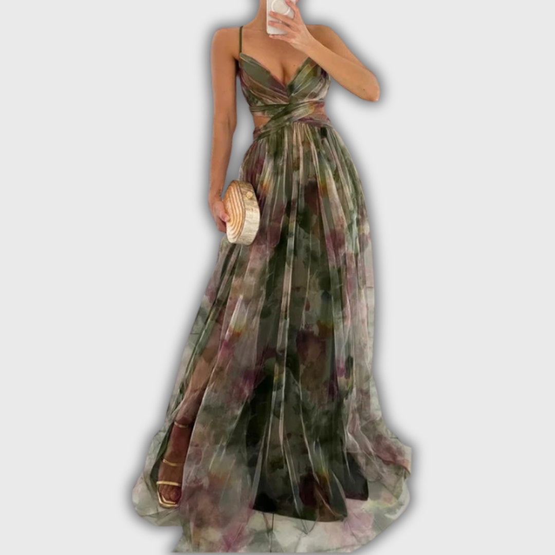 Giselle – Enchanting Maxi Dress with Floral Print