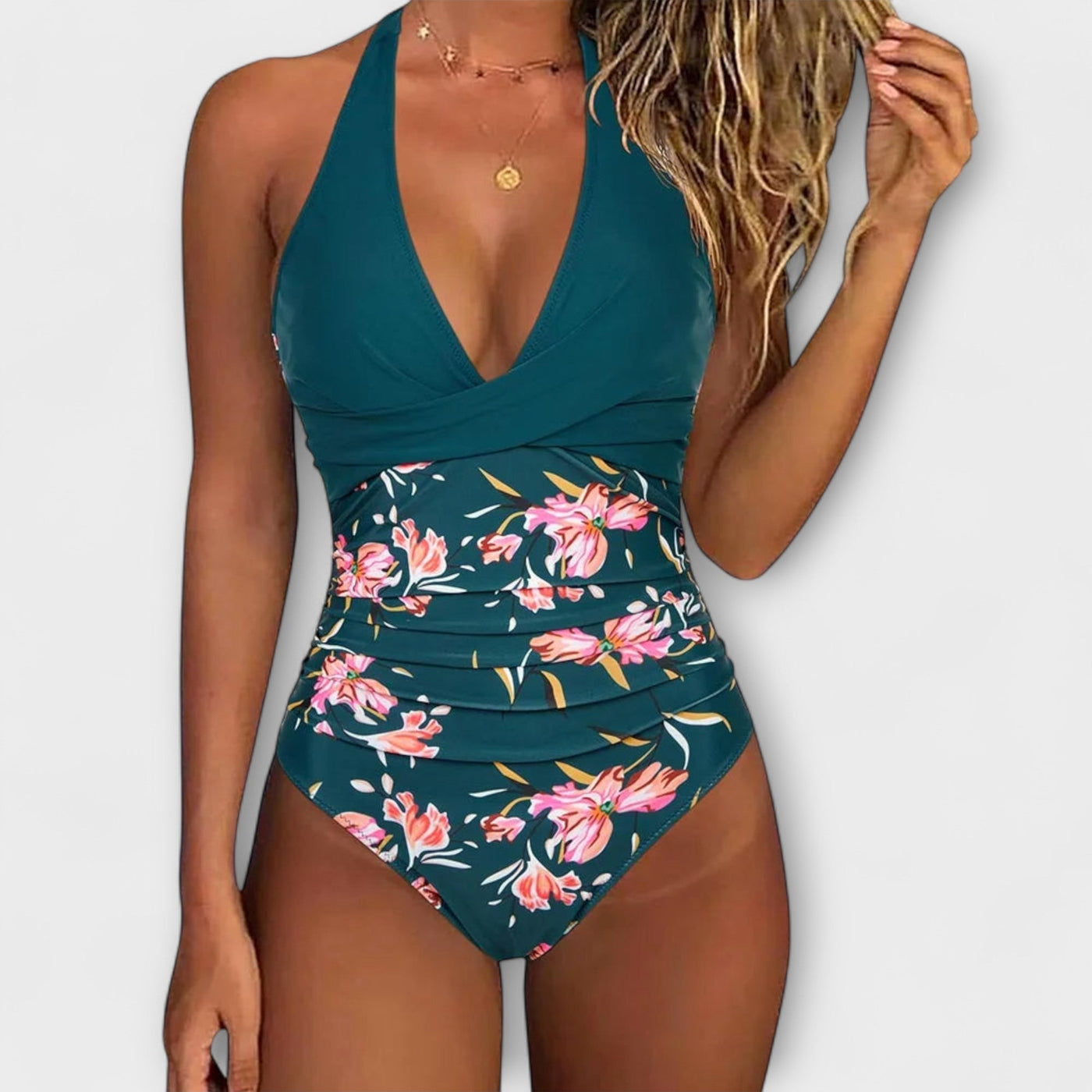 Florence – Elegant Women's Swimsuit with V-neck