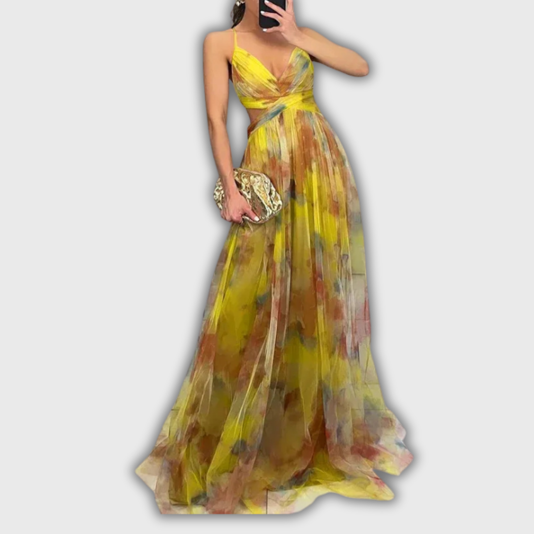 Giselle – Enchanting Maxi Dress with Floral Print