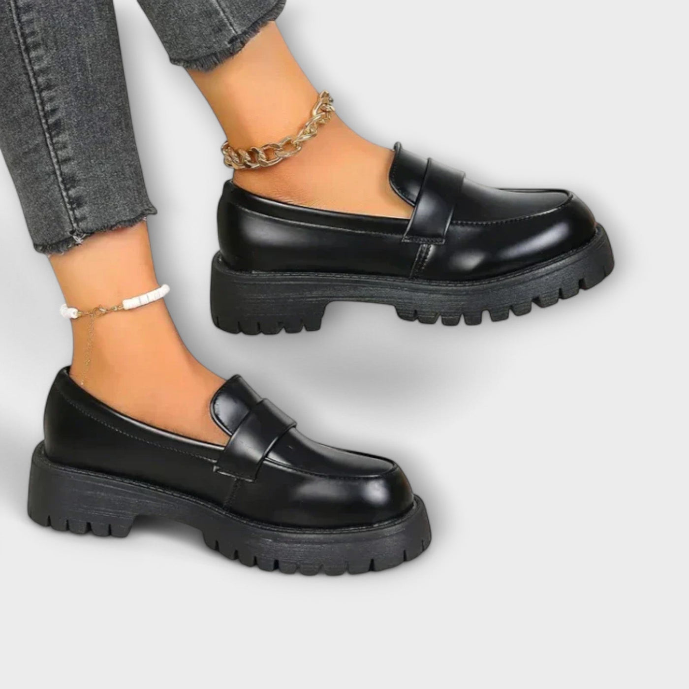 Women's Loafers with Orthopedic Design and Satin Heels