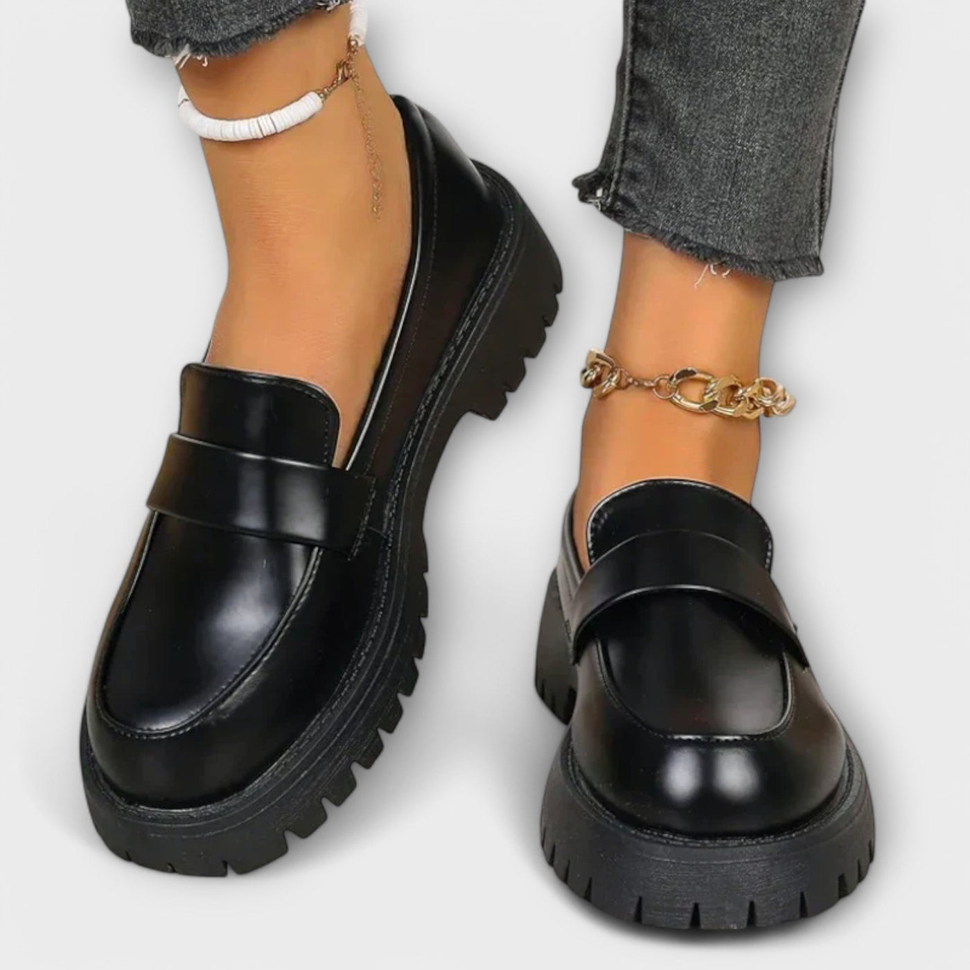 Women's Loafers with Orthopedic Design and Satin Heels