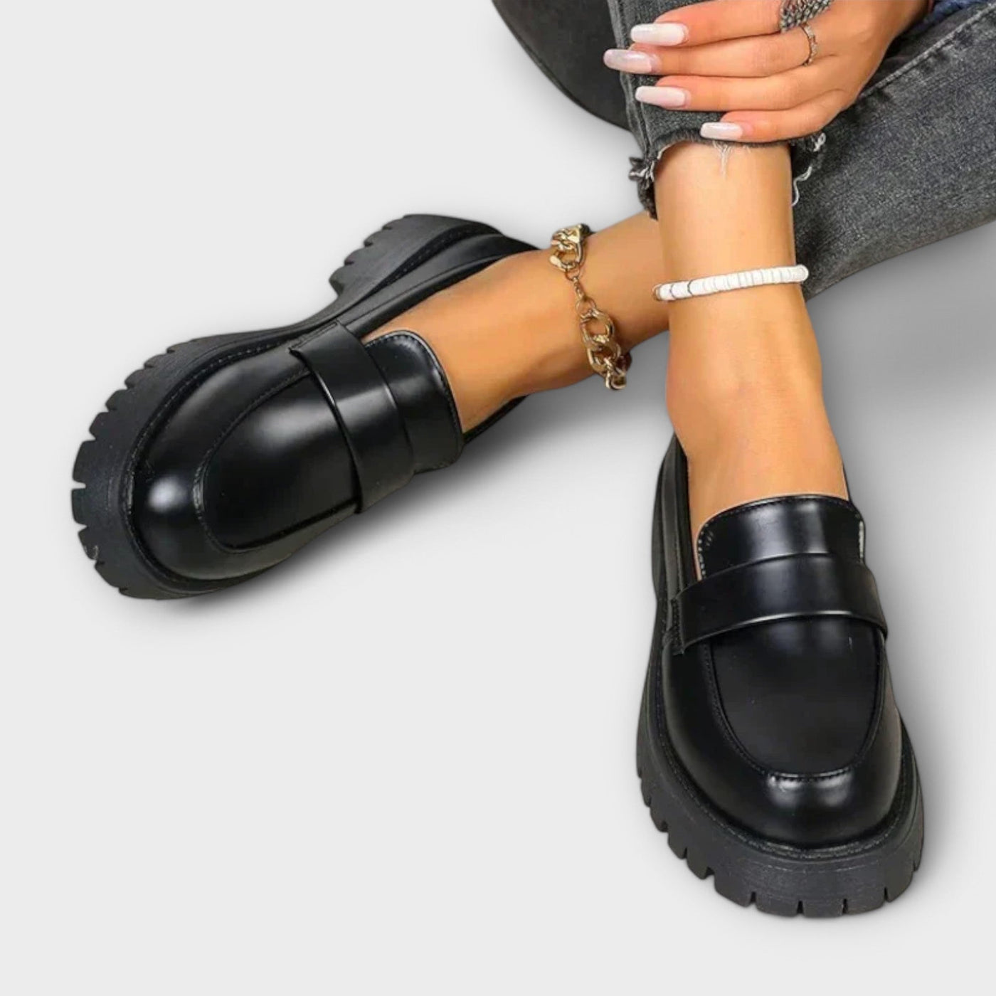 Women's Loafers with Orthopedic Design and Satin Heels