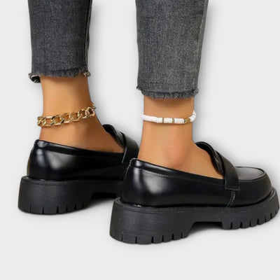 Women's Loafers with Orthopedic Design and Satin Heels
