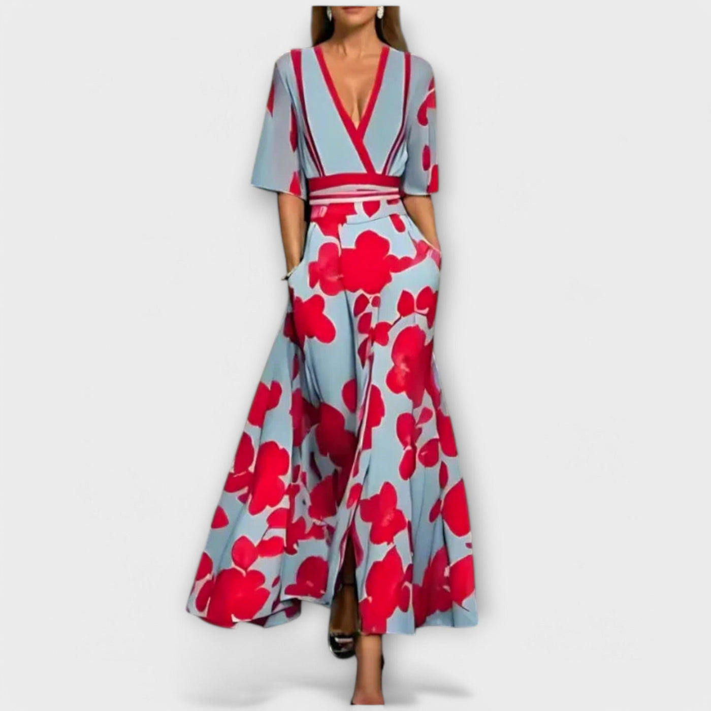 Elise – Elegant floral print sheath dress