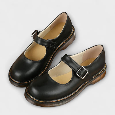 Vintage Mary Jane Leather Shoes – With Strap & Comfort Insole