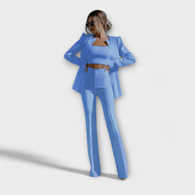 Selina – Stylish Three-Piece Set (Blazer, Top, Pants)