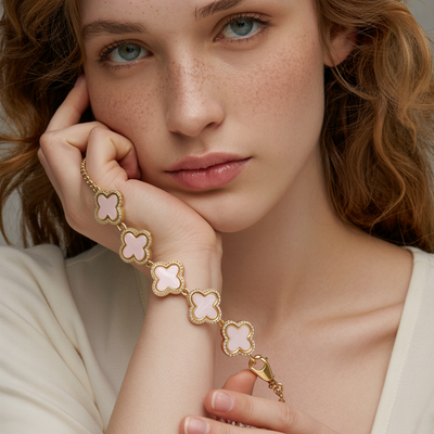 Clover Bracelet | Pink Gold