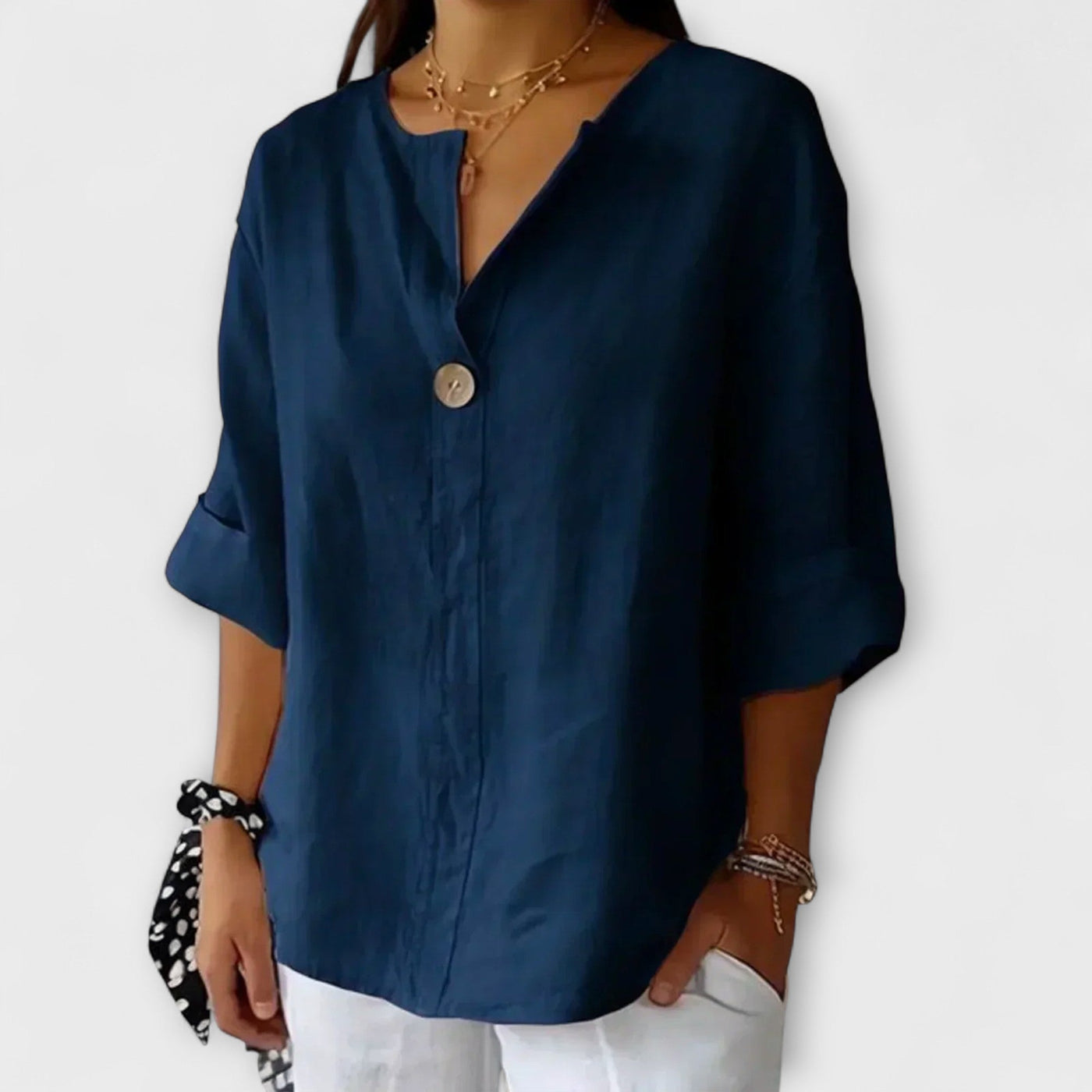 Nicole – Stylish Blouse with V-Neck