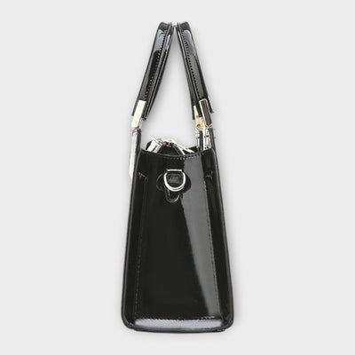 Tessa - Glossy Crocodile Leather Pattern Handbag