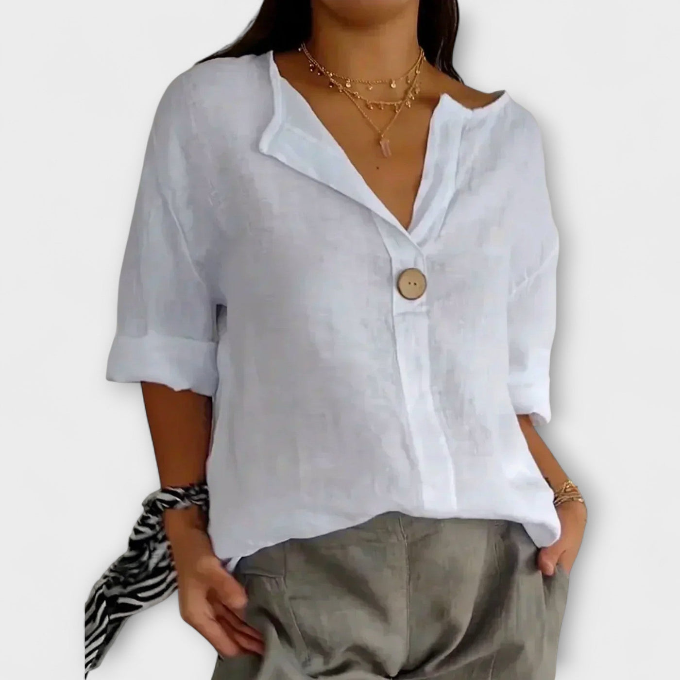 Nicole – Stylish Blouse with V-Neck
