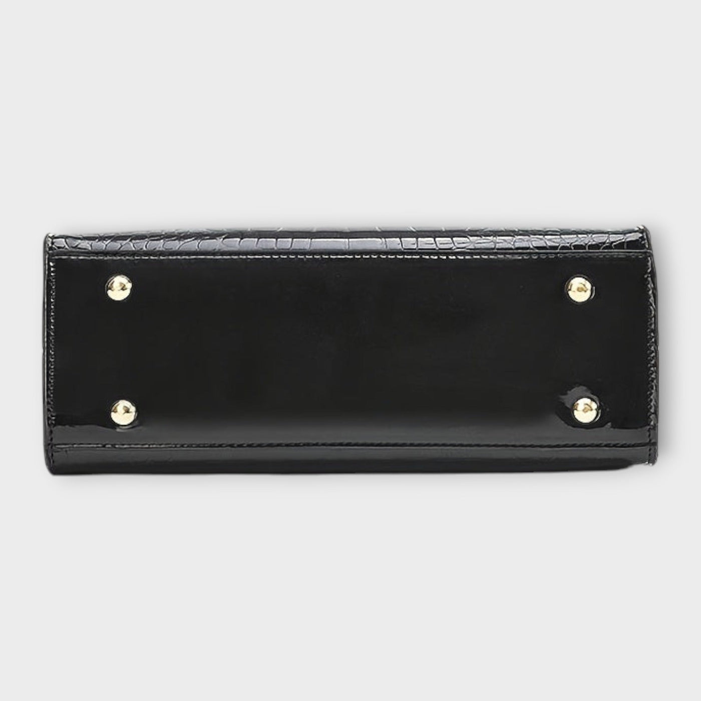Tessa - Glossy Crocodile Leather Pattern Handbag