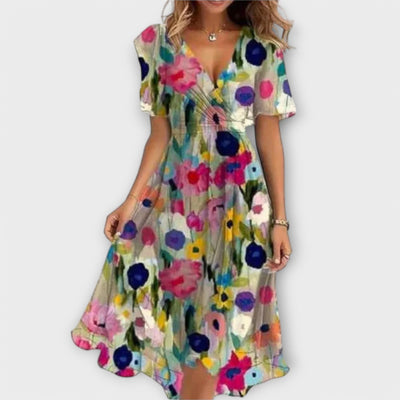 Annegret – Women's Dress with V-neck