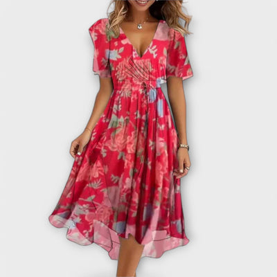 Annegret – Women's Dress with V-neck