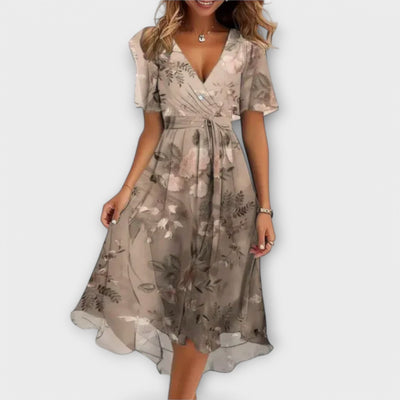 Annegret – Women's Dress with V-neck